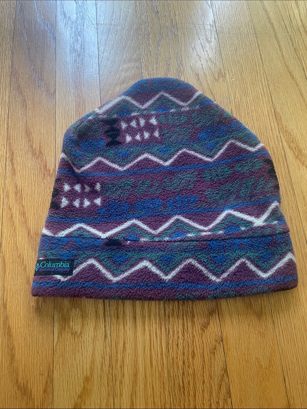 VTG Columbia Aztec Beanie fleece made in USA